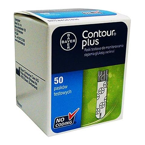 Bayer Contour PLUS Blood Glucose Test Strips (50 Pack) Cover
