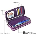 Cellphone Wallet for Women Dual Zipper Long Purse with Removable Wristlet - Image 5