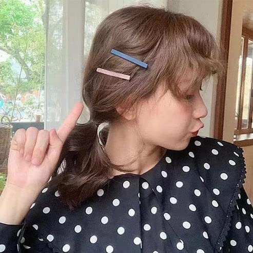 10 Pieces Morandi Hair Clips Hair Clips One Line Hair Clips Colorful Non Slip Hair Clips Styling for Women Baby Girls (Multicolor)