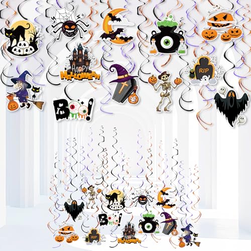 36PCS Halloween Pre-Strung Hanging Swirl Decor Ceiling Hanging Swirls poison