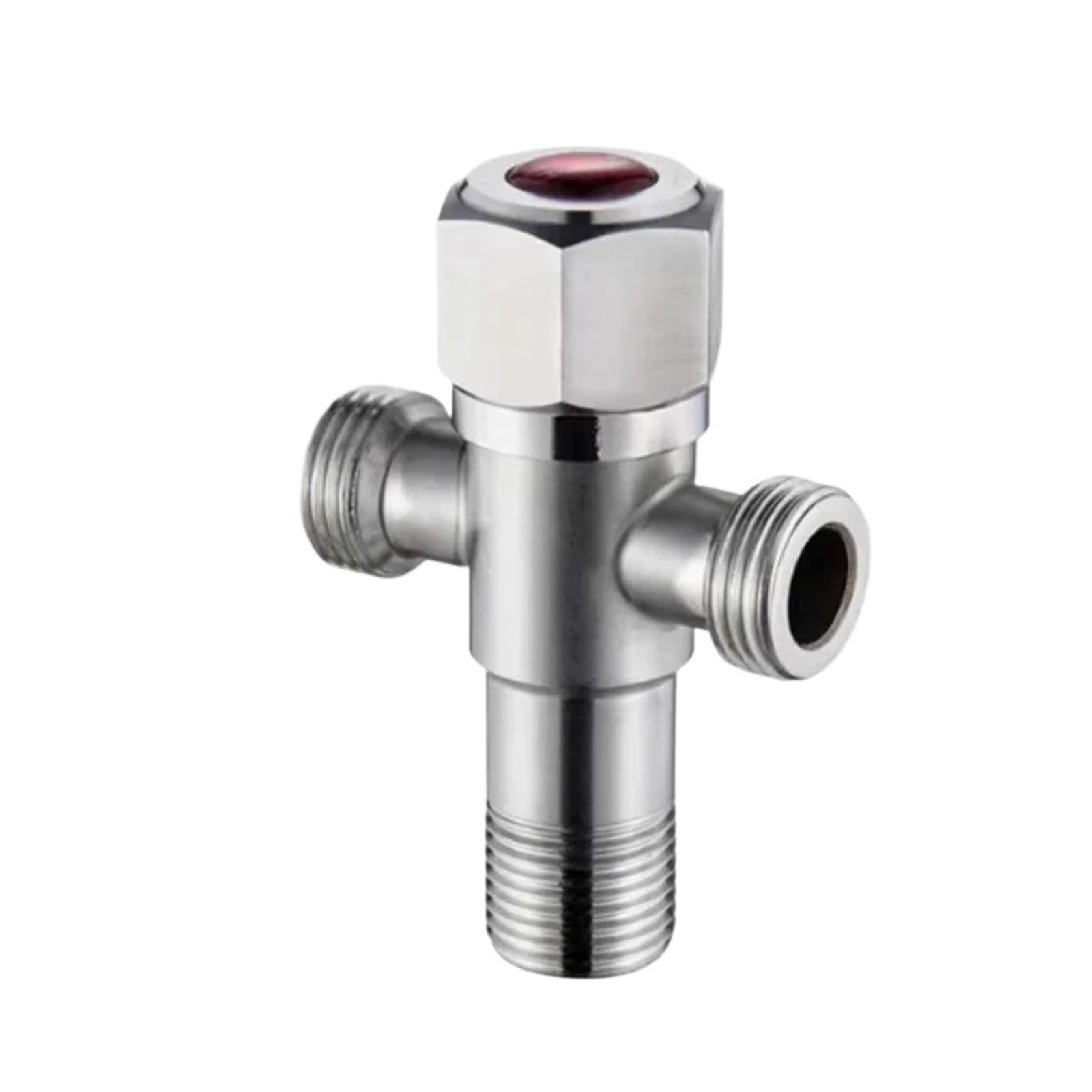 Bvhisehp A2 304 Stainless Steel One In Two Out Water Inlet Valve G1/2 Universal Angle Household Bathroom Pipe Fittings(A2)