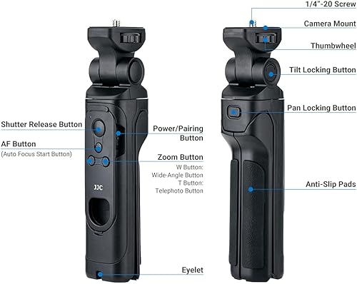 Miniatura 6 de Trípode de video inalámbrico Bluetooth con agarre remoto para Canon HG-100TBR para Canon EOS R8 R50 R7 R10 R6 R5 M6 Mark II M50 Mark II M200 6D Mark