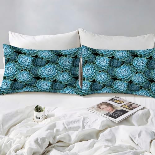 Housse de couette 200x200 finition microfibre douceur supérieure imprimé botanique