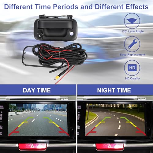 Image of Rear View Backup Camera with Tailgate Handle Fit for F150 2004-2014 F250 F350 F450 F550 Super Duty 2008-2018 Explorer Sport Trac 2007-2011 Mark LT 2006-2008 8L3Z-9943400-AC