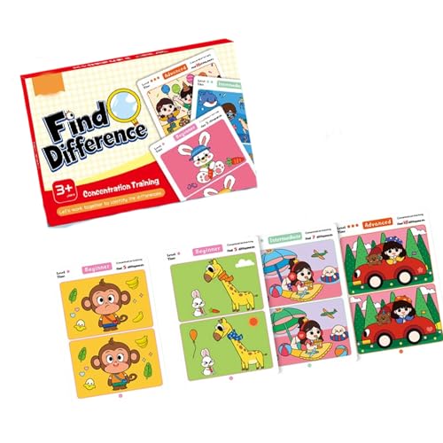 Cartes de jeu d'observation attention pratique répétée
