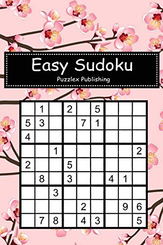 Easy Sudoku: Sudoku Puzzle Game For Beginers With Flower Blossom Seamless On Pink Cover