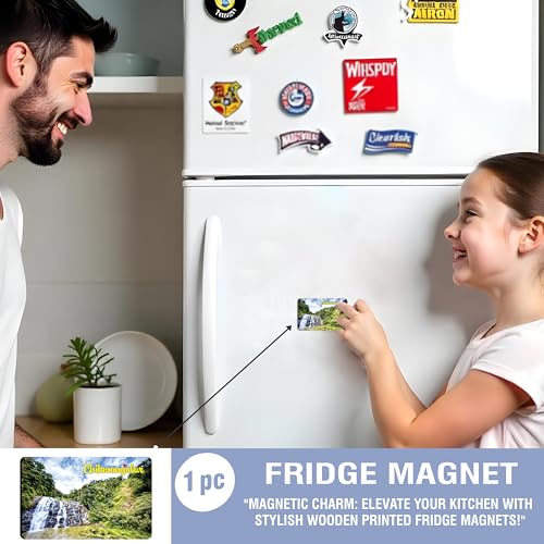 Image of Elegant Fridge Magnet with Themes |Rectangular Size Refrigerator Magnet with Magnetic Rubber Back | Pack of 1, 8.6cm X 5.4cm (Chikmangalur - Design 10)