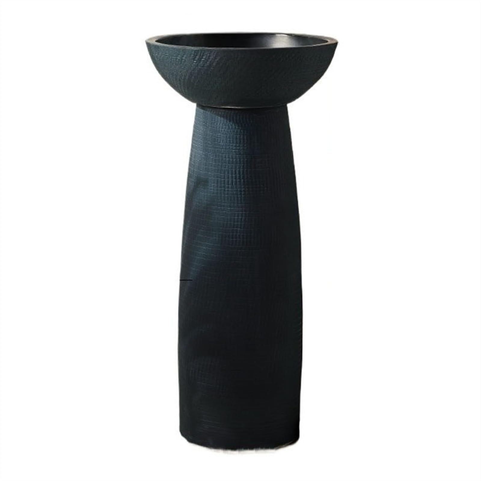 Zhaoj24-05 C Pedestal Sink Bathroom Pedestal Basin, Erami Sink With Round Bowl, Floor-Standing Ombination With Faucet, Mirror(C)