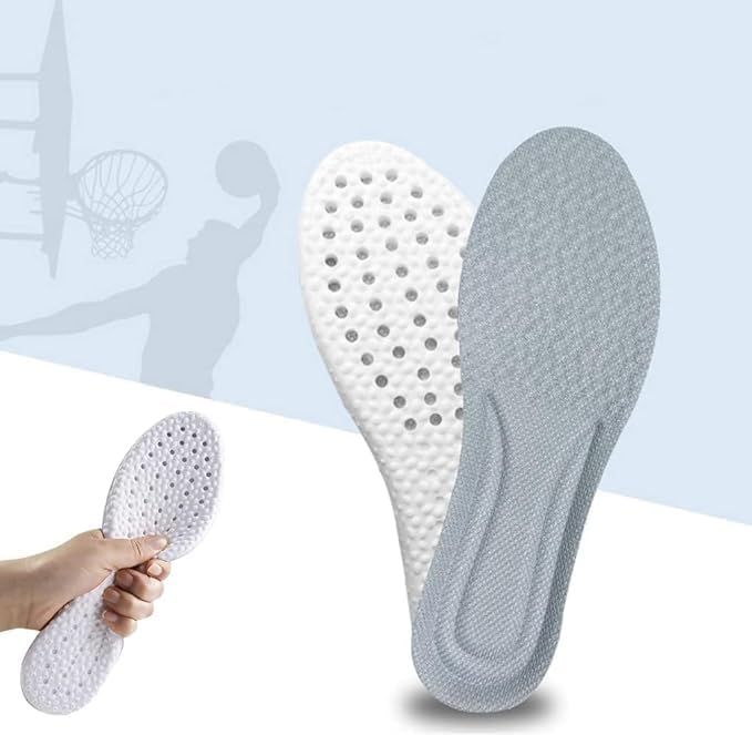 CHIDAKASHChidakash Soft Shock Absorbing Shoes Insoles 1 Pair| Reduce Stress on Feet with Height Increasing for Men and Women | Breathable Honeycomb Orthotic Replacement Inserts Insoles - White Color