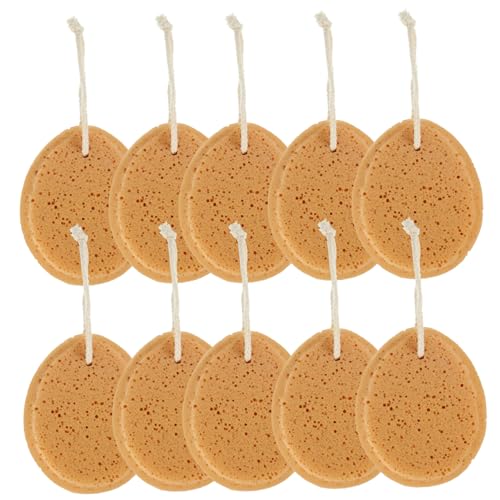 PACKOVE 10 Piezas esponja de baño esponjas lavar neto adulto bocanada de cuerpo Natural depurador de baño para el cuerpo depurador de ducha de baño 2. Adecuado para la multitud: Marrón