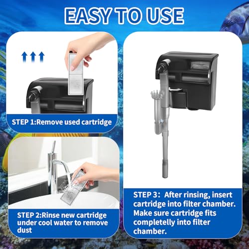 Image of 6 Pack RF-L Large Retreat Filter Cartridges Compatible with Aquarium,Remplacement Aquarium Carbon Cartridge
