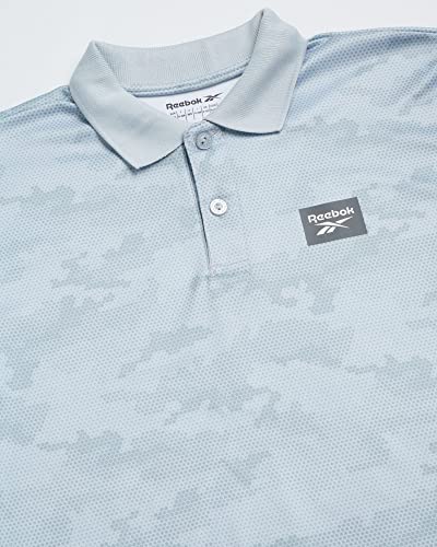 Reebok Boys' Polo T-Shirt – Short Sleeve Dry Fit Active Performance T-Shirt For Boys – Kids’ Golf Polo Shirt (8-20), Size 14/16, Light Grey #TOP1