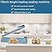 Impulse Heat Sealer 16 Inch Mylar Bag Sealer Heat Seal Machine, 110v Manual Heat Sealer for Plastic/Poly/Cookie Bags, 8 Replacement Parts & Teflon Cloth Strip(2 Round Cutter Lines Included)