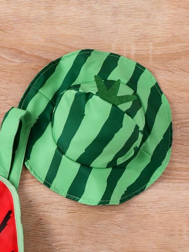 Newborn Infant Baby Girl Boy Summer Outfits Romper Fruit Watermelon Toddler Bodysuit Headband/Hat Clothes4