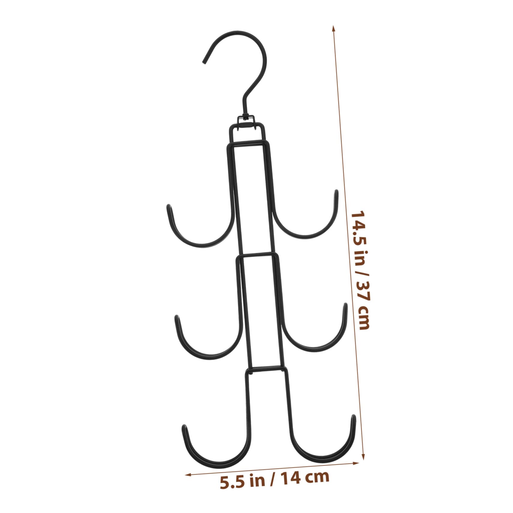 Happyyami Rotating Handbag Storage Rack Space Saving Multi Functional Closet Hanger for Handbags Scarves Belts Stable Design Rotating Hook Easy Access Organizer