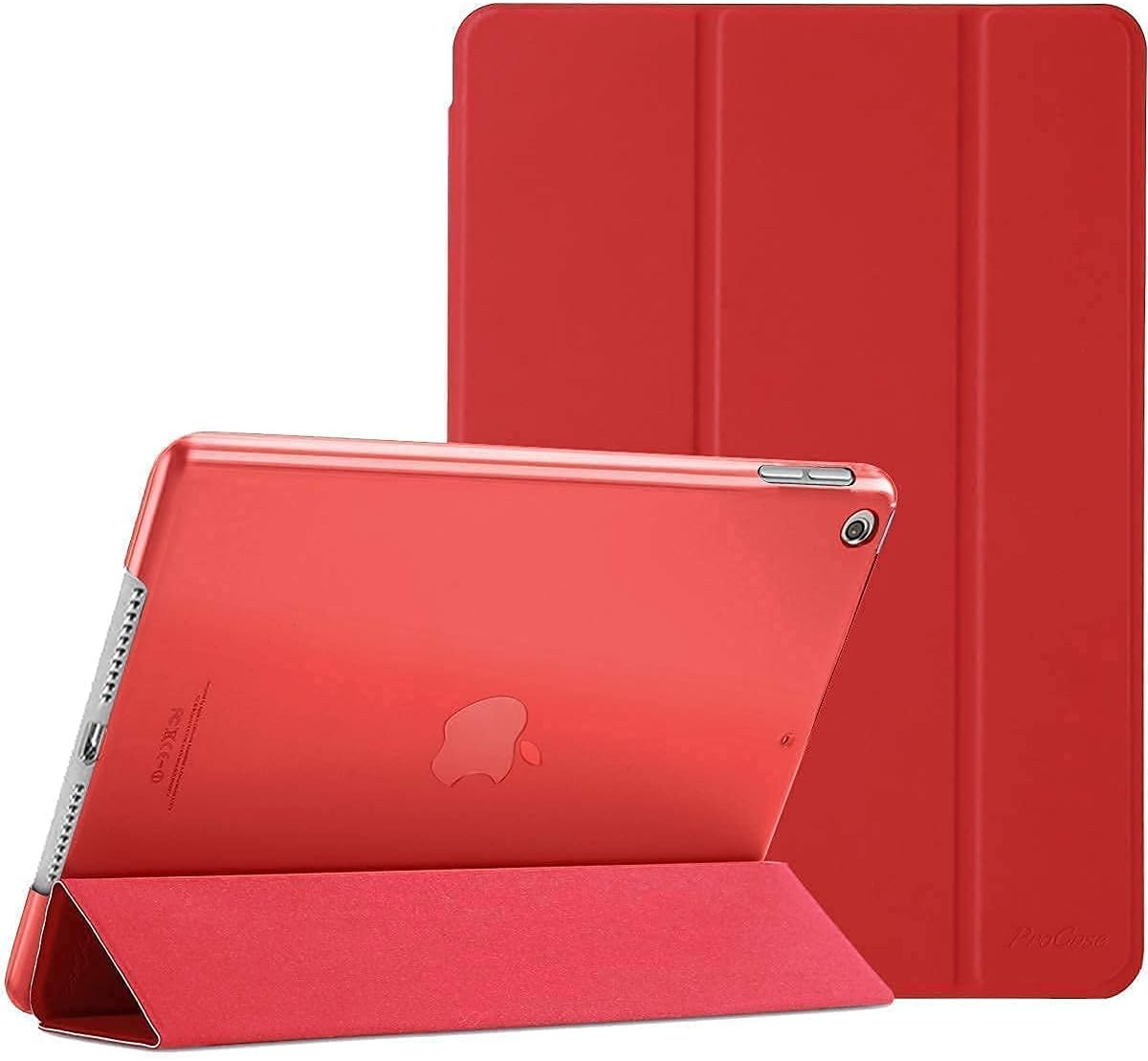 ProCase iPad 10.2 Case 2019 iPad 7th Generation Case (Red) Bundle with 2 Pack iPad 10.2 7th Gen Tempered Glass Screen Protector