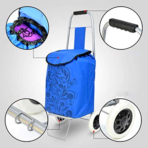 Einkaufstrolleys Einkaufstrolley Wasserdichter zusammenklappbarer tragbarer Einkaufstrolley aus Oxford Faltbare… – Bild 3