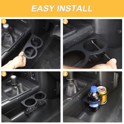 Portavasos para Toyota FJ Cruiser 2007-2021 Aluminio Negro miniatura 6