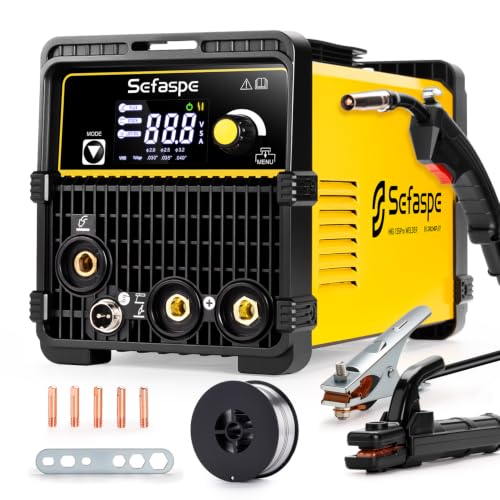 Image of 135A MIG Welder,110V 3-in-1 Flux Core Gasless MIG/Stick/Lift TIG Welding Machine with Synergic Control, Large LED Display, VRD Safety, Portable IGBT Inverter Welder for Beginners, DIY & Home Repair