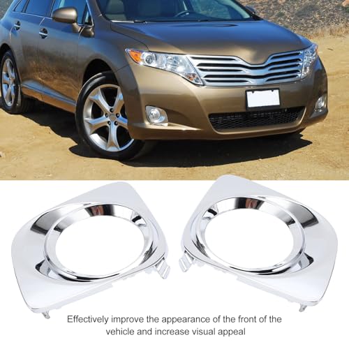 Cubierta de bisel de luz antiniebla ABS cromada duradera de reemplazo para Venza AV10 2009-2012 Pre Facelift par de 2 miniatura 3