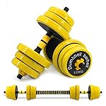 VIVITORY Adjustable Dumbbells Barbell Set, Free Weights 2-in-1 Set, Up to 44/66 Lbs, Fitness Dumbbells with Connecting Rod Used As Barbell, Solid Weight Plates with TPU Cover, Home Gym Equipment