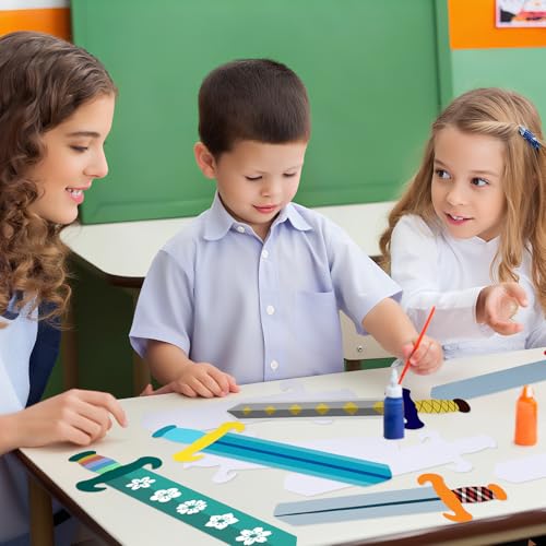 Teyva Daily 24 Sets DIY Swords for Kids Blank Sword Make Your Own 20 Inch Long Craft to Decorate Handmade Painting Paper Cutouts for Knight Favor Supplies Decoration School Play Castle Activities - Image 4
