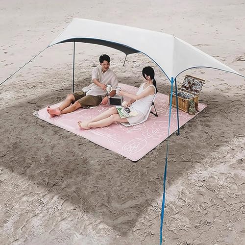 Tente de plage et auvent de camping léger 5-8 personnes pour pelouse - 4