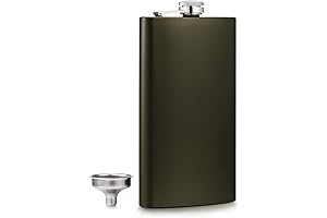 GENNISSY Silver 18/8 Stainless Steel 12OZ Hip Flask