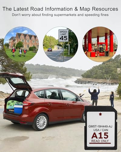 2024 Latest Version Navigation SD Card Replace GM5T 19H449 AJ, A15 Navigation SD Card Fit for Ford Lincoln USA/Canada Maps