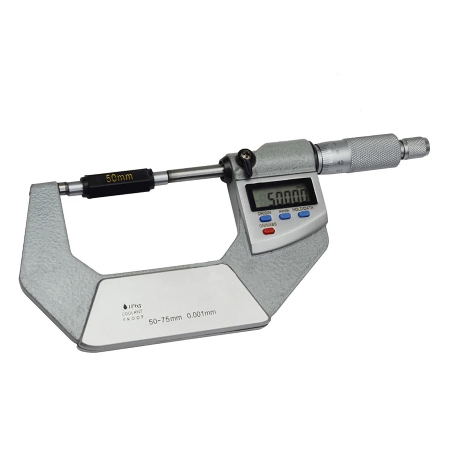 Bügelmessschraube, 0-25-50-75-100mm 0,001 Mm Digitaler Mikrometer IP65 Wasserdichtes Digitales Außenmikrometer Elektronisches Mikrometerwerkzeug, Hohe Präzision(75-100mm)