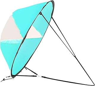 MOVKZACV 42.5 inches Foldable Kayak Downwind Paddle Wind Sail, Kayak Sail Kit, Portable Paddle Board Instant Popup&Easy Setup & Deploys Quickly, Kayak Canoe Accessories