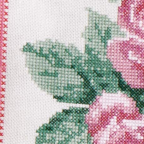 Thea Gouverneur Cross Stitch Kit, Rose Bouquet on Aida (12 Count), 35x35cm - Image 2