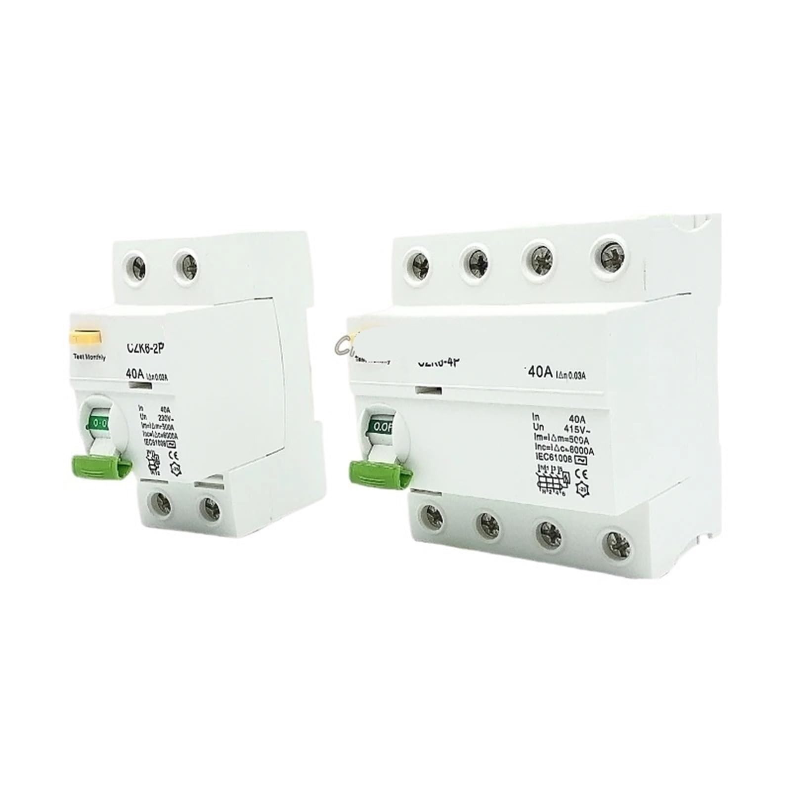 Interrupteur différentiel type A 2P 32A 30mA pour tableau électrique