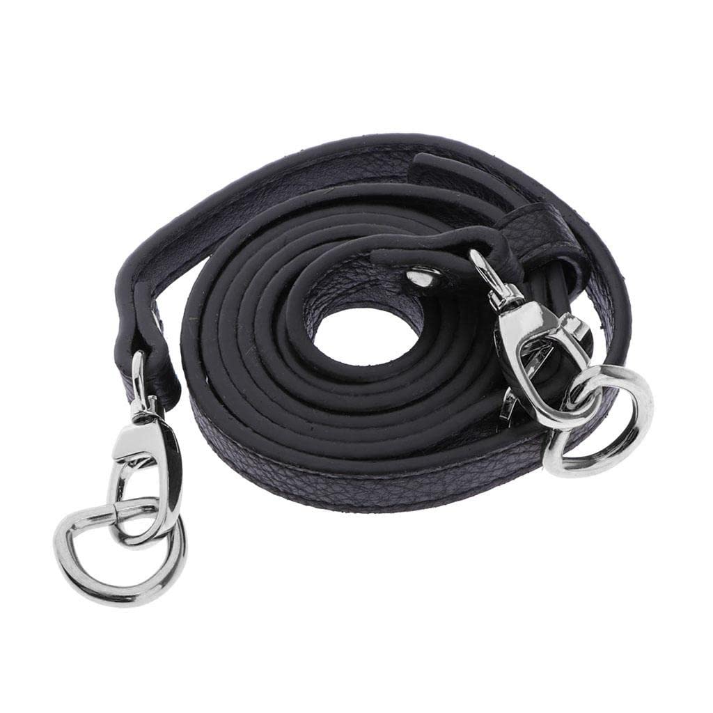 HEAVENGLOW Adjustable Leather Bag Strap Replacement for Bag Making Black- Silver Buckle|Handbag Accessories-image-16