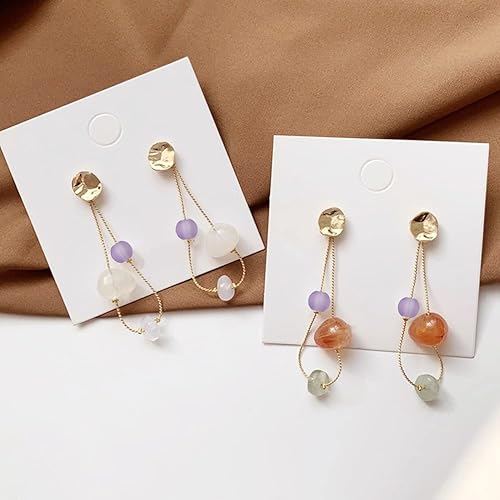 Miniatura 6 de PH PandaHall 1440 cuentas de vidrio de 0.236 pulgadas para hacer pulseras y joyas, cuentas redondas sueltas de 24 colores morados, cuentas para