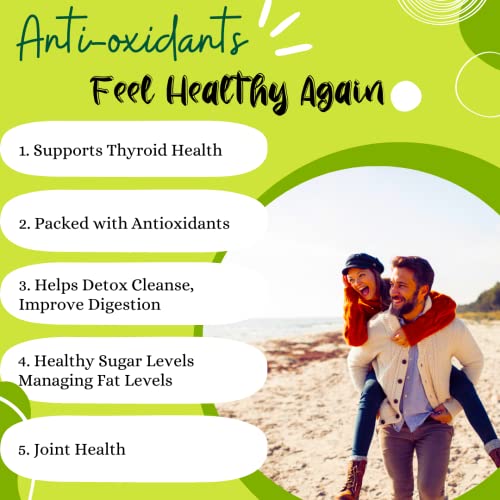 Organic Irish Sea Moss Capsules, Raw Wildcrafted Seamoss Enhanced w/Bladderwrack & Burdock Root Capsules 120 Total Pills Antioxidant Packed. Prebiotic Superfood, Thyroid Support - Image 3