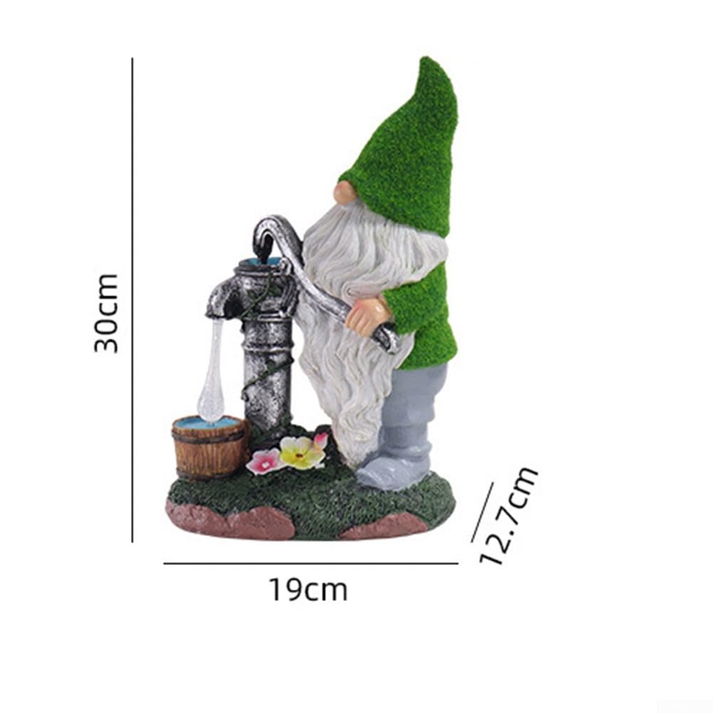 Statua Gnome per solare per giardino Esterno Resina Colorata(C)