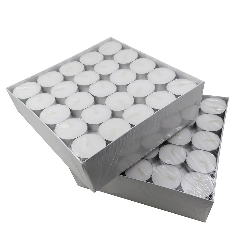 WINGSTON Tea light Candles, Pack of 100 (WHITE, 100 PIECES)