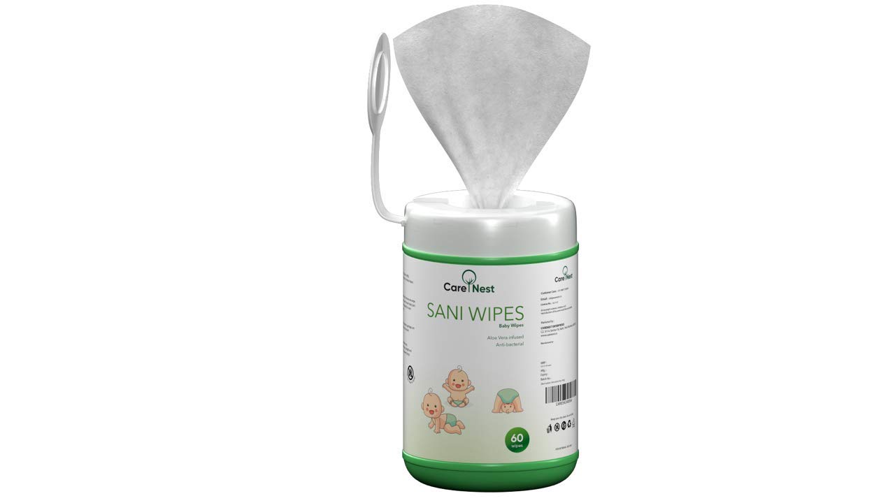 Carenest Sani Wipes - Baby Care (60 Wipes)