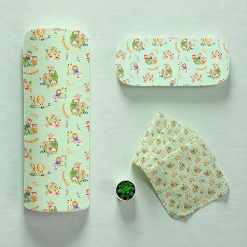 Image of NEW COMERS Baby Muslin Cloth Set | 6 Pcs Double Layered Pure Cotton Swaddle Wrap | Soft & Absorbent Baby Burp Cloth & Reusable Washcloth Towels, White (SBW 05)