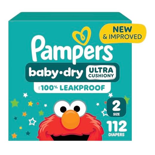 Pampers Diapers - Baby Dry - Size 2, 112 Count, Absorbent Disposable Infant Diaper (Packaging May Vary)