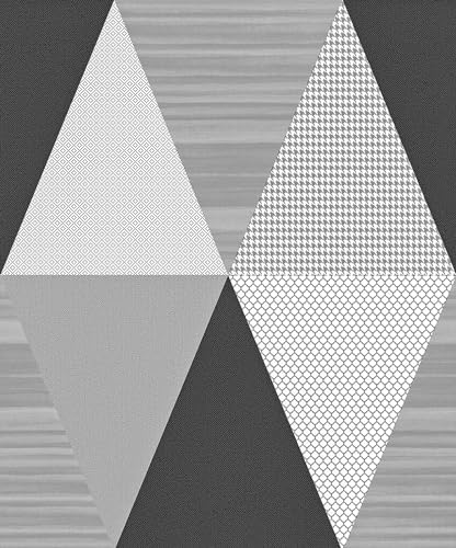 Peel and Stick Wallpaper Geometric Triangle Gray Removable Diamond Self