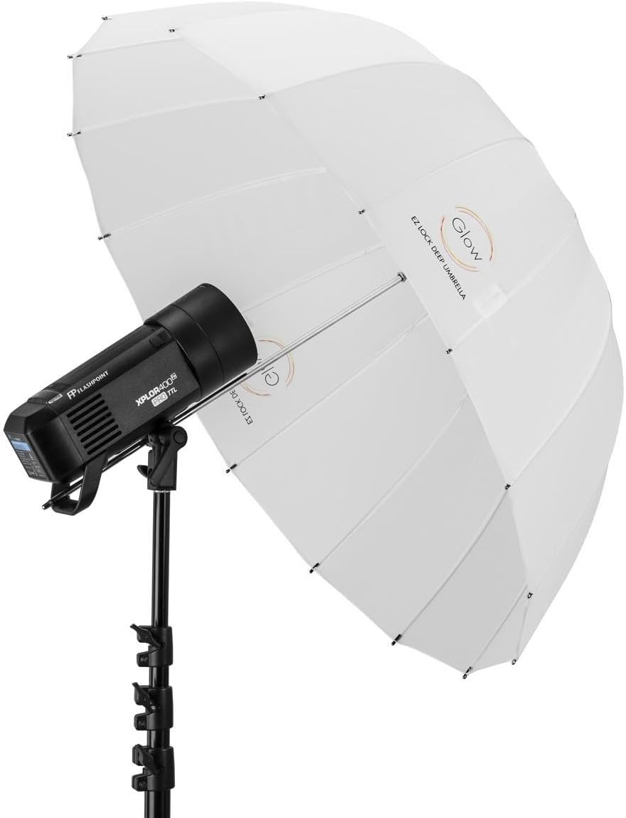 Glow Easy Lock Medium Deep Translucent Fiberglass Umbrella (33")