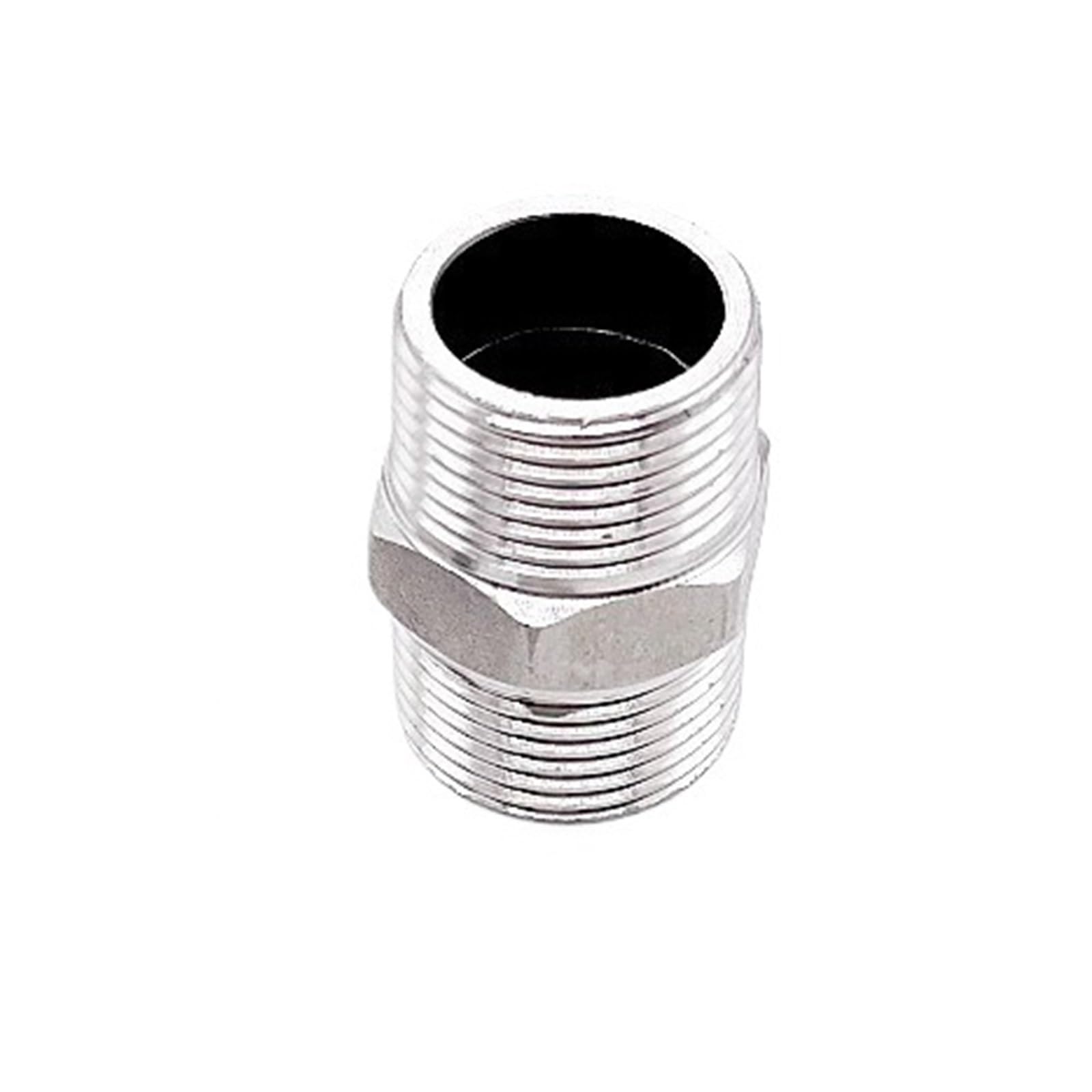 Epaknhgd Men's 1-1/2 1Pc Thread Hex Nipple Union 304 Stainless Pipe Fitting Connector