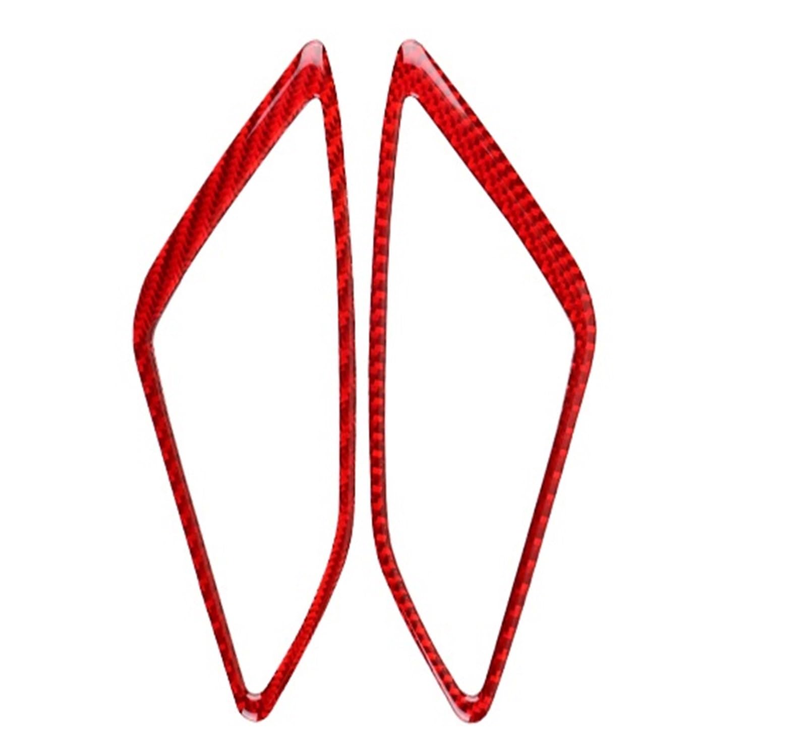 Interior Trim for Mazda 3 for Axela 2014 2015 2016 2017 2018 LHD RHD Car Dashboard Both Side Air Outlet Sticker Real Carbon Fiber Cover Trim Sticker(Red Carbon)