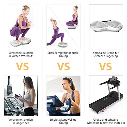 COSTWAY Waver Vibrationsplatte Maschine für | Fettverbrennung & Muskelaufbau | 1-99 Fitnesslevel & 6 Trainingsprogramme… – Bild 5