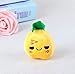 LAARNT 8cm Porte-clés en Peluche en Ananas Jaune, Pendentif en Peluche en Ananas Mignon pour Décorations de Sac et clé et Portable，Petit Jouet en Peluche