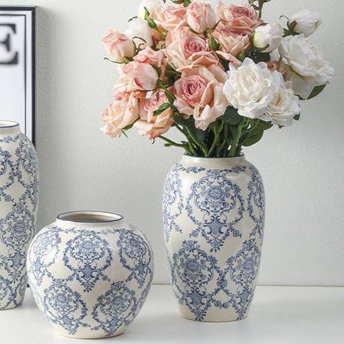 Vase en céramique blanche et moderne pour décoration de table