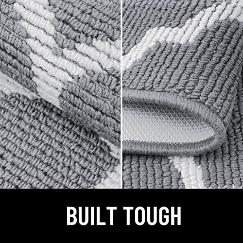Olanly Indoor Door Mat, 20X32, Non-Slip Absorbent Resist Dirt Entrance Mat, Washable Low-Profile Inside Floor Mat Doormats For Entryway, Grey #TOP1