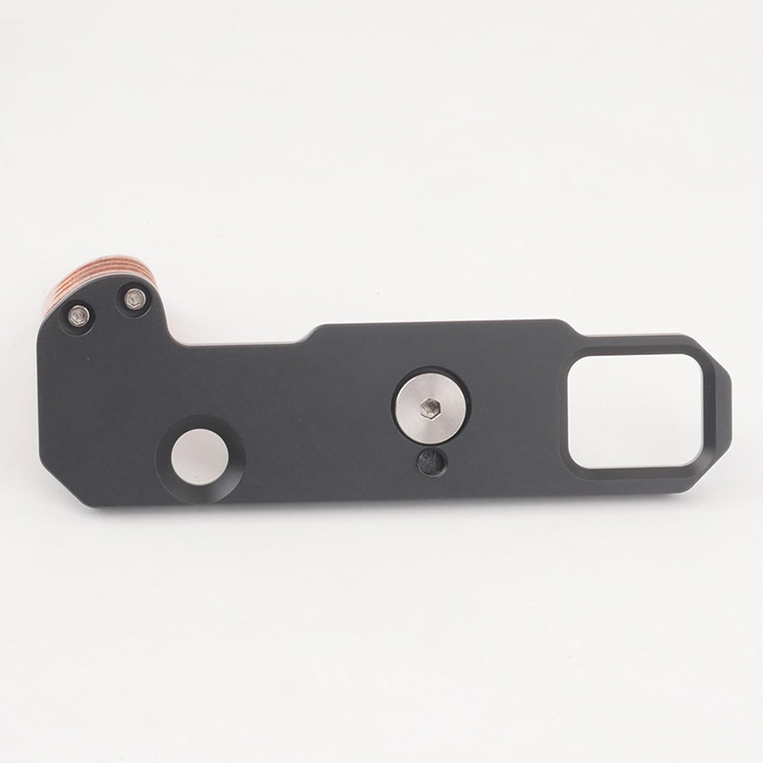 Solid Wood Handle Grip Aluminum Base Plate for Nikon F2 Camera, F2 Arca Quick Release Baseplate L-Shaped Handgrip Holder for Nikon F2 Camera Accessories (Black)